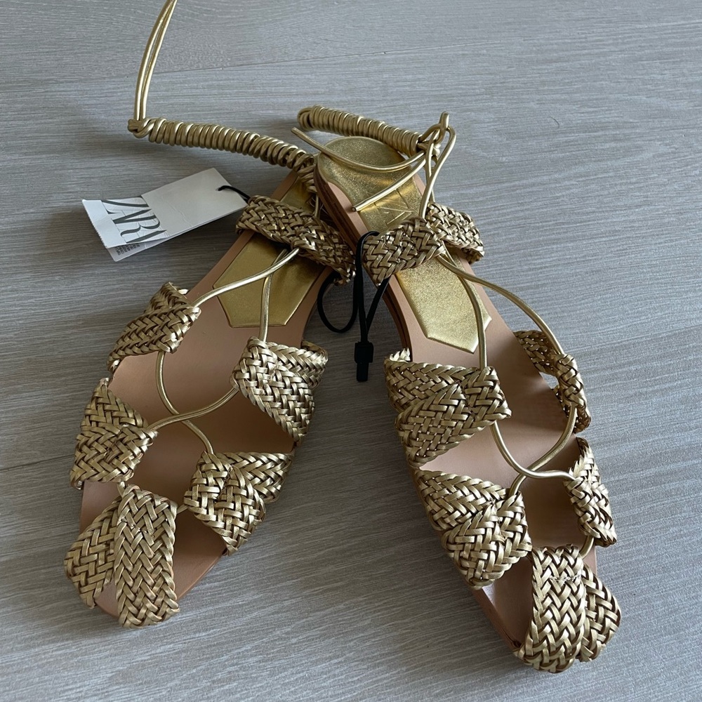 Zara Sandals Gold, Size 37